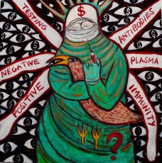 "Measuring Calamity" by Sally YoungAcrylic on boardDimension: 16"x 20"Price: $600