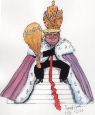 "King Trump" by Randy JonesWatercolor on PaperDimension: 8" W X 10.5"HPrice on Request