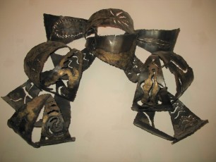 "Under and Over" by Anne StannerSteel, bronze sculptureDimensions: 26Price: $1,500