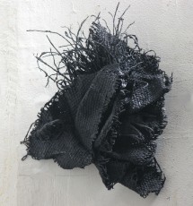 "Vessel" by Gilda PervinBurlap, Acrylic paint, twine & twigsDimension: 12" x 10" x 2"Price on Request