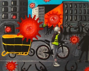 "Bowery and Houston" by Sally YoungAcrylic on boardDimension: 16"x 20"Price: $600