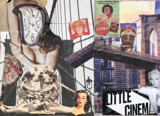 "A Little Cinema" by Valery OisteanuCollage-paper on cardboardDimension: 9.5" x 15.5"Price: $500