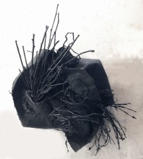 "Easter Bonnet" by Gilda PervinBurlap, Acrylic paint, twine & twigsDimension: 19" x 14" x 5"Price on Request